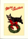 Scottie and Wreath "Merry Christmas" Card