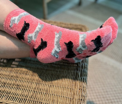Scottie Pink Non-Skid Socks