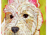 Colorful Westie Card