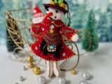 Snow Woman with Scottie Ornament