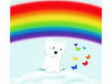 Westie and Rainbow Sympathy Card
