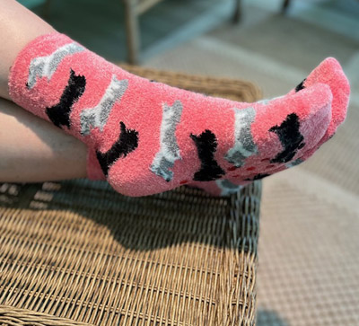 Scottie Pink Non-Skid Socks