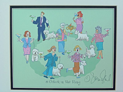 "5 O'clock in the Ring" Westie Print