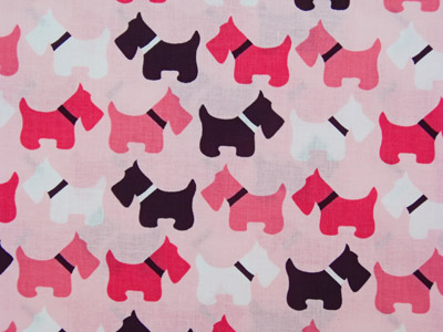 "Urban Zoologie" Pink Scottie Fabric